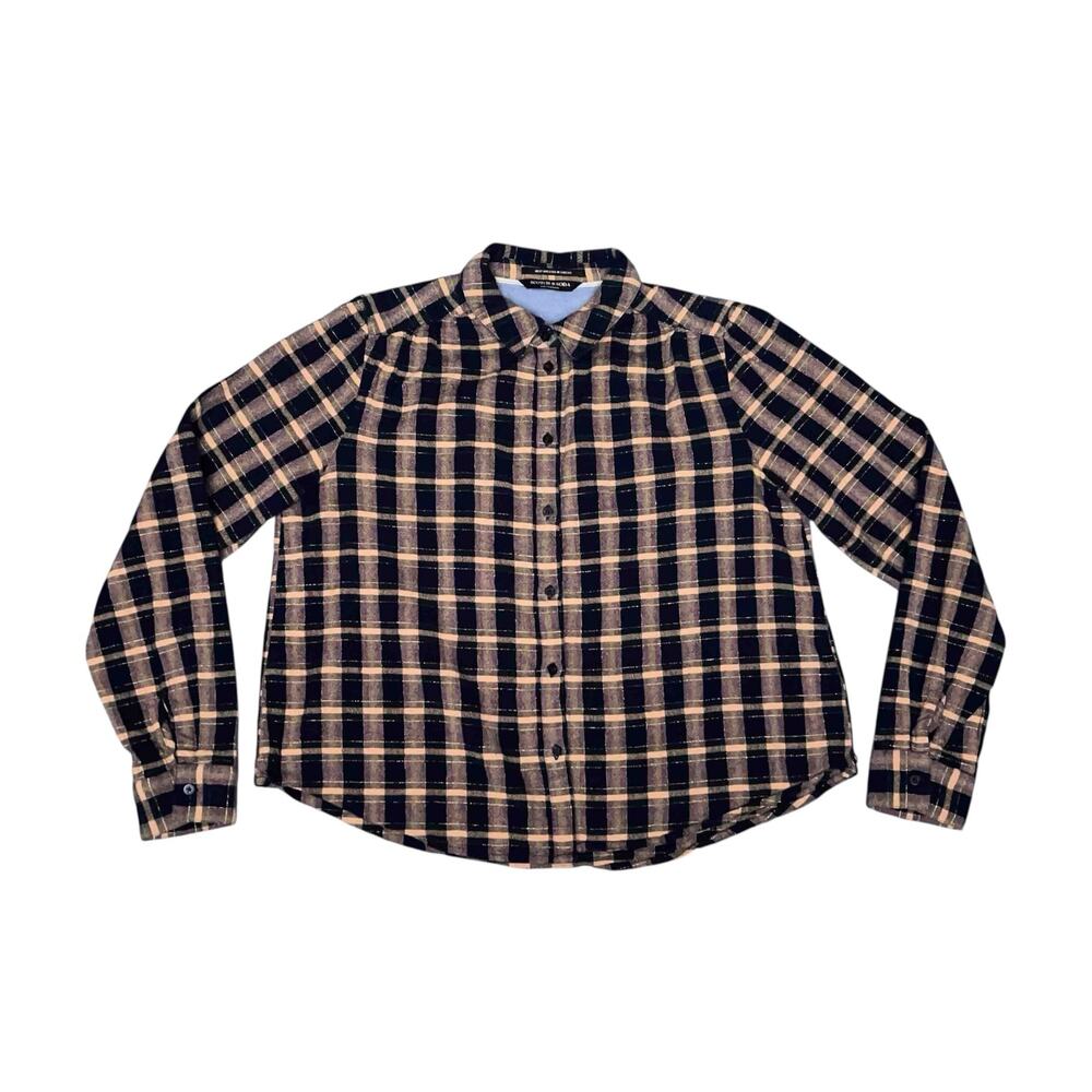 Scotch & Soda Slim Fit Check Shirt Navy Plaid Organic Cotton Button Down Casual